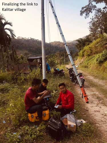 Nepal fiber optic installation
