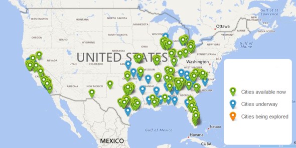 AT&T fiber locations