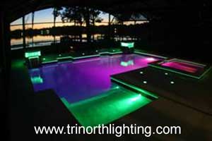 fiber optic lighting -  pool